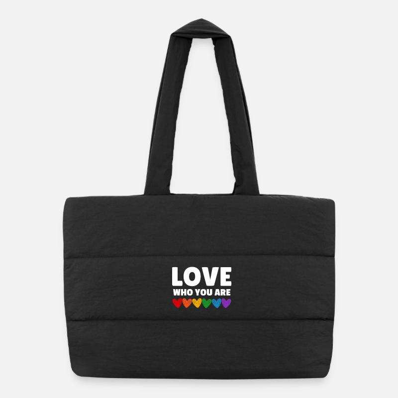 Lgbtqia. Liebe, wer du bist Puffer-Einkaufstasche
