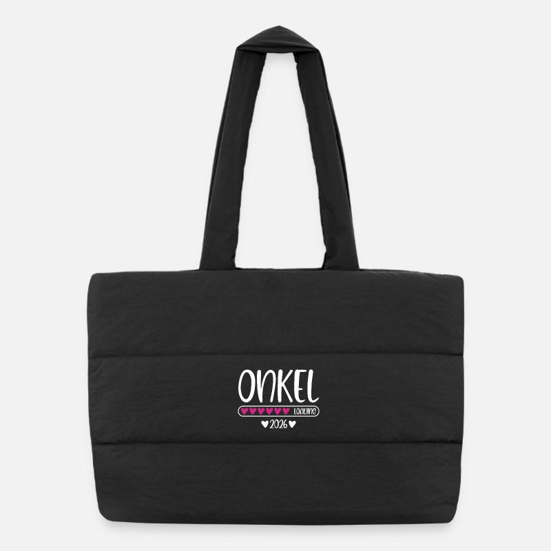 Onkel 2026 loading - Puffer-Einkaufstasche - Schwarz