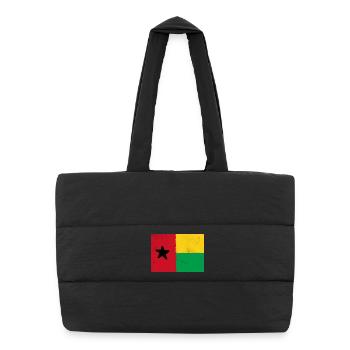 Drapeau de la Guinée-Bissau – Étoile de l’Afrique - Sac shopping matelassé - noir - Devant