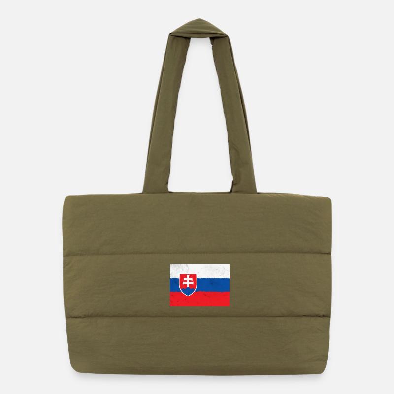 Flagge der Slowakei Puffer-Einkaufstasche