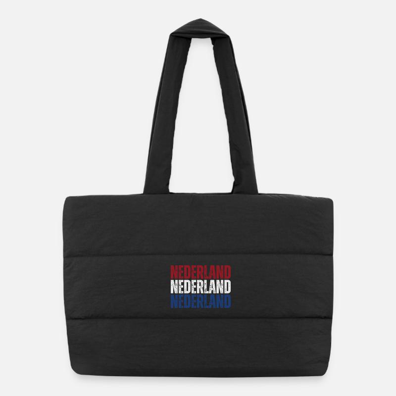 Drapeau des Pays-Bas, j’adore les Pays-Bas Sac shopping matelassé