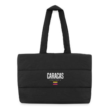 Caracas Venezuela - Puffer-Einkaufstasche - Schwarz - Vorne