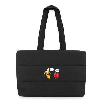 Professeur d’espagnol à l’école Funny Maestra - Sac shopping matelassé - noir - Devant