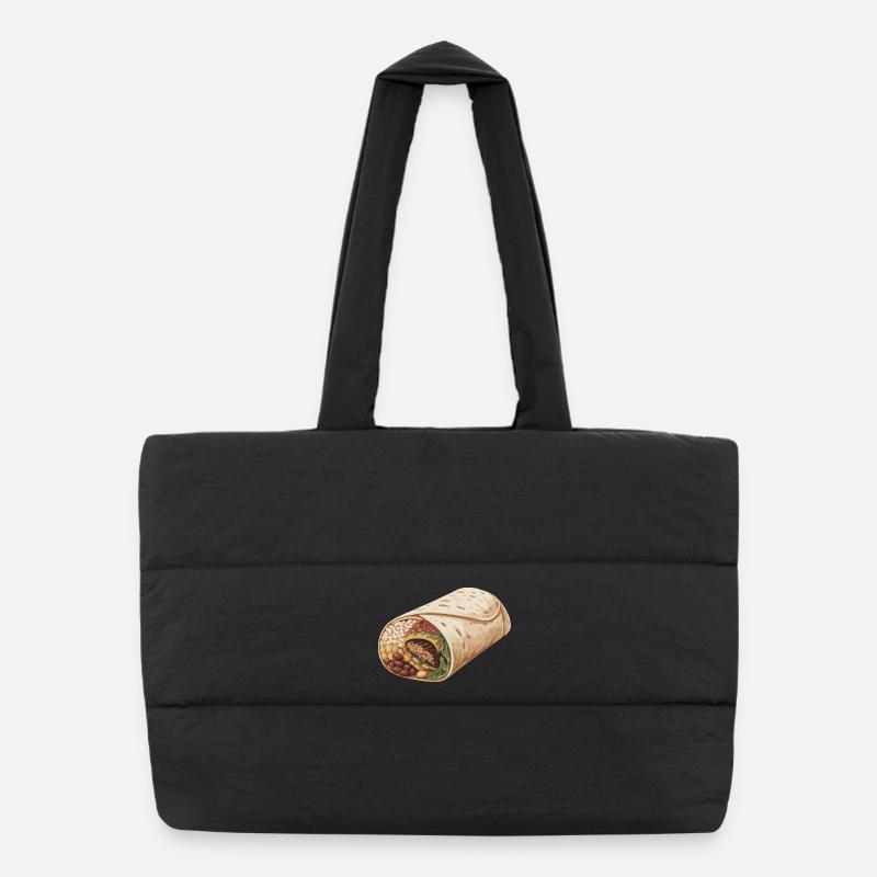 Illustration de l’emballage de burrito Sac shopping matelassé