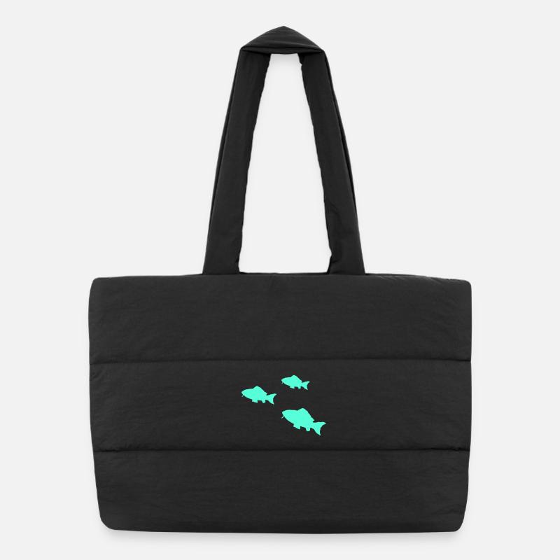 Neonfisch  Silhouetten Puffer-Einkaufstasche