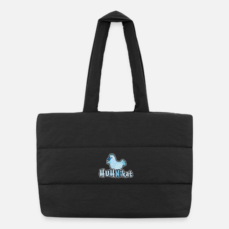 HUHNikat Chicken Fans - Coq - Coq - Bio Sac shopping matelassé