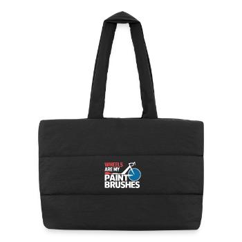 Professional Bicycle Acrobatics Performance Art  - Puffer Shopping Bag - black - Front
