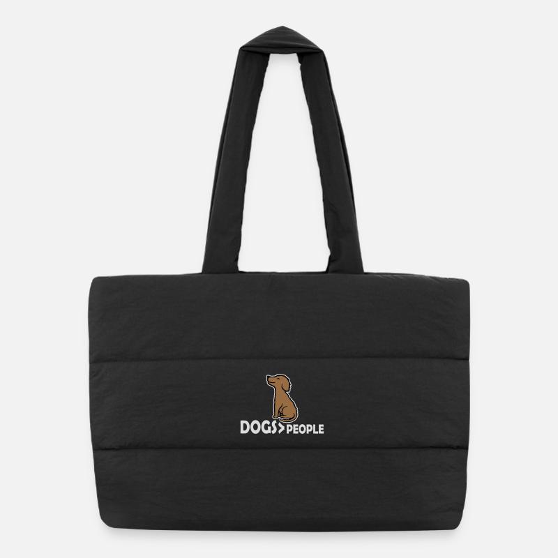Chiens sur les gens, chien Drôle de proverbe antisocial Sac shopping matelassé