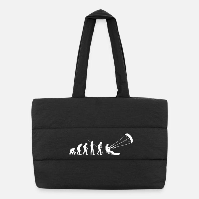 Kitesurfen Kitesurf Kitesurfer Kiteboard - Sac shopping matelassé - noir