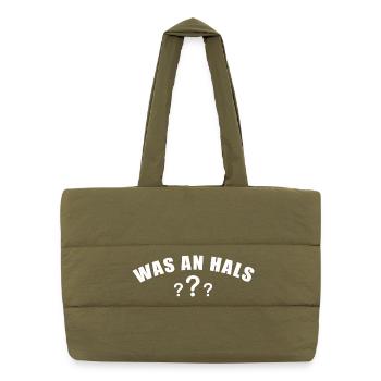 Was an Hals ? - Puffer-Einkaufstasche - safari Green - Vorne