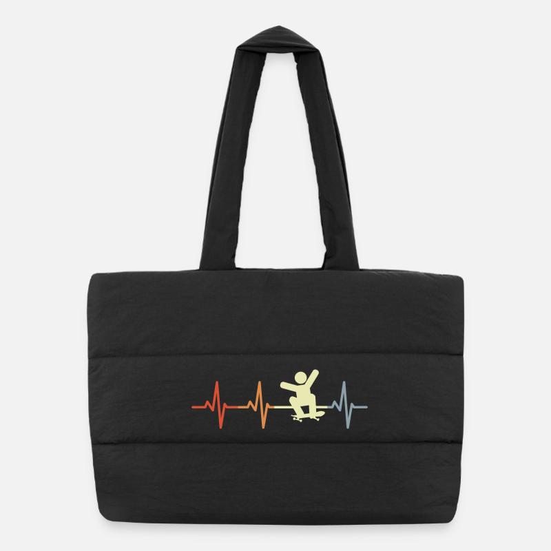 Planche à roulette Stick Figure Heartbeat Sac shopping matelassé