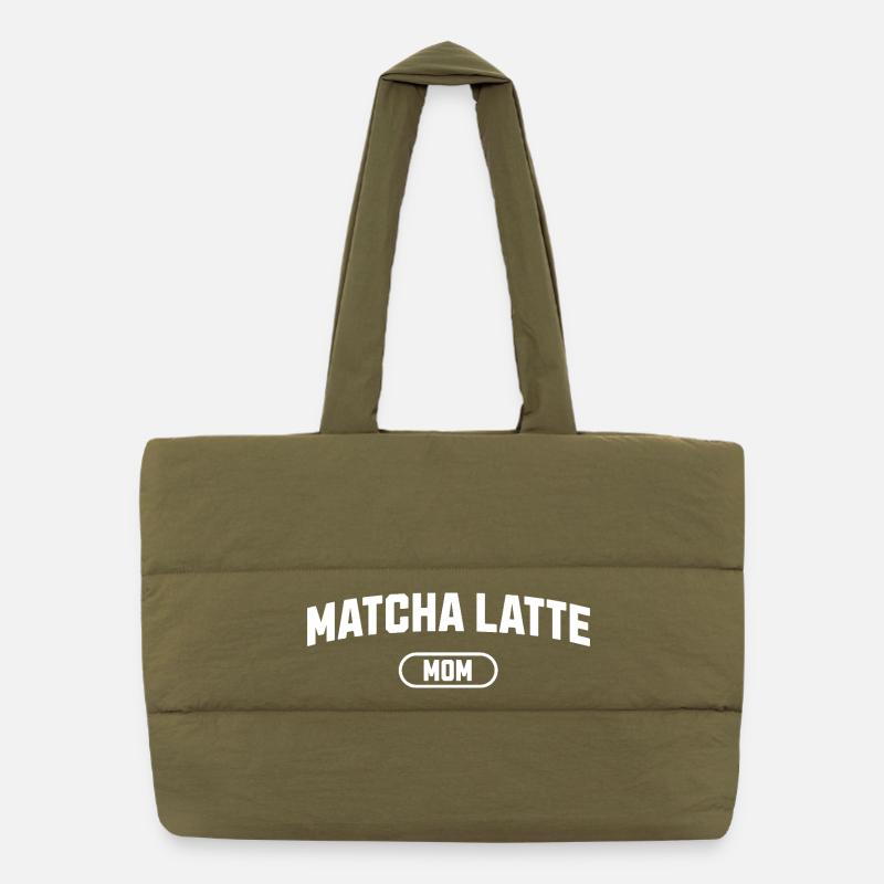 Matcha Latte Mom Puffer-Einkaufstasche