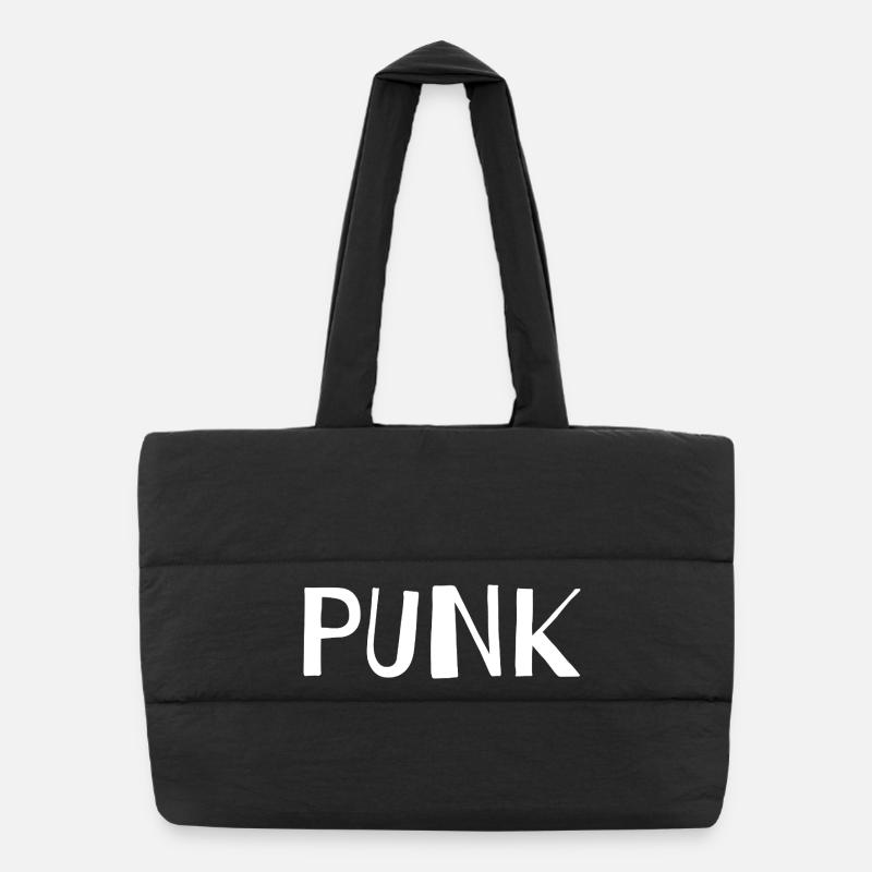 Punk-Logo Urbanes Design Puffer-Einkaufstasche