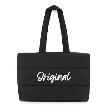Langue source - Sac shopping matelassé - noir - Devant