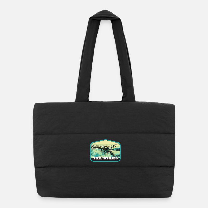Pêche authentique aux Philippines Sac shopping matelassé