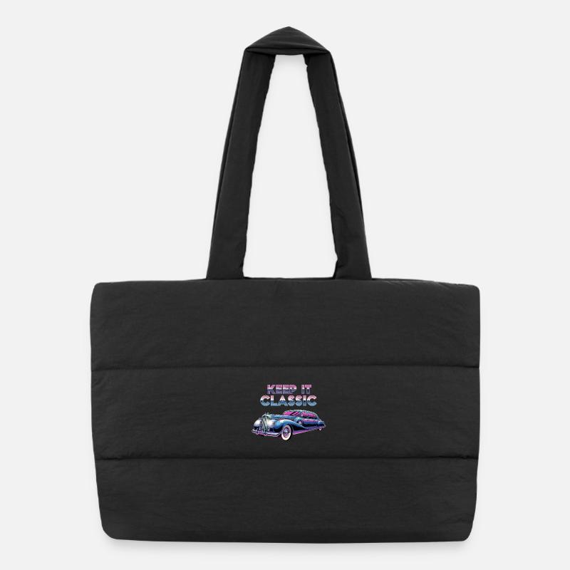 Vintage Limousine Neon Design Sac shopping matelassé