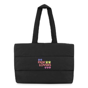 Rainbow Paw Liebhaber - Puffer-Einkaufstasche - Schwarz - Vorne