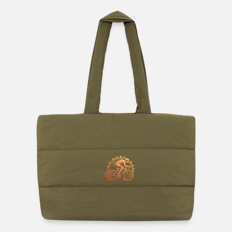 Cyclist Puffer Shopping Bag