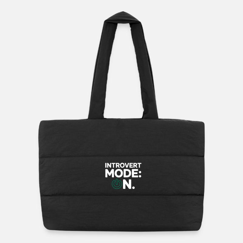 Mode introverti activé – Drôle de proverbe Sac shopping matelassé
