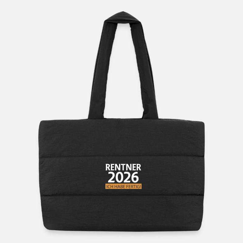 Pensioners 2026 Puffer Shopping Bag