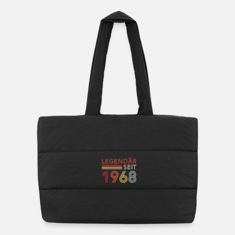 Legendary since 1968 man's birthday Puffer Shopping Bag