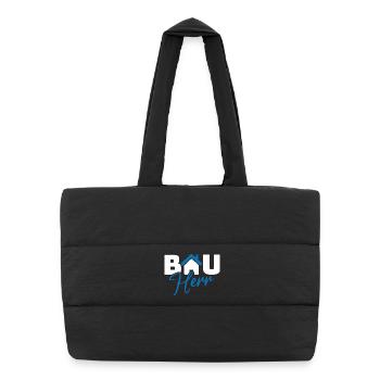 Construction Helmet House Logo - Puffer Shopping Bag - black - Front