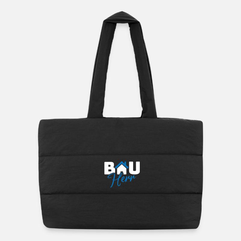 Construction Helmet House Logo Puffer Shopping Bag
