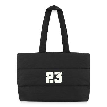 23 - Puffer Shopping Bag - black - Front