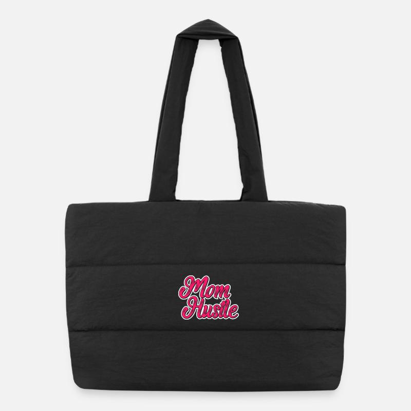 Mom Hustle Mom Shirt Puffer Shopping Bag