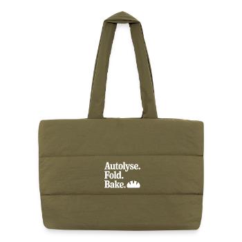 Autolyse Fold Bake Croissant - Puffer Shopping Bag - safari green - Front