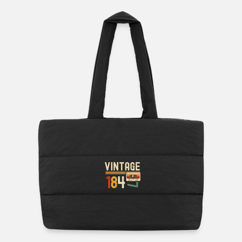 Vintage 84 Cassette Retro Sac shopping matelassé