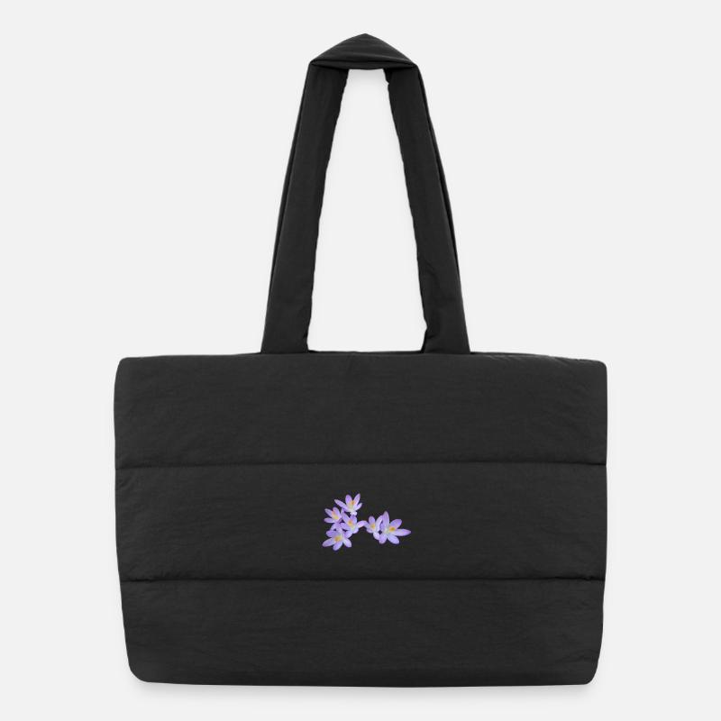 Fleurs de printemps violettes (crocus) Sac shopping matelassé