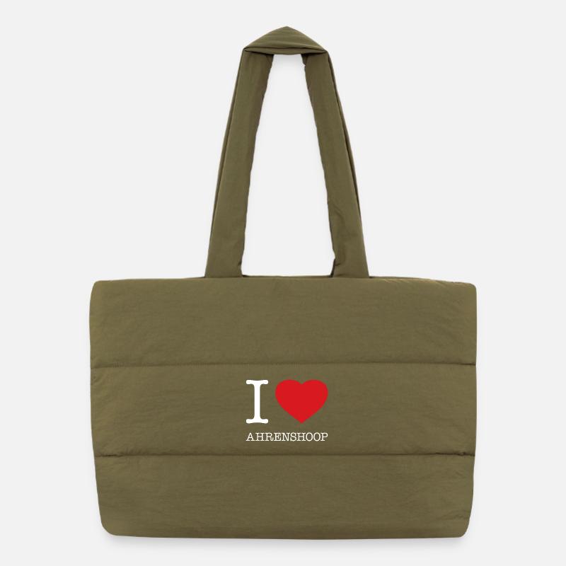 I LOVE AHRENSHOOP Puffer Shopping Bag