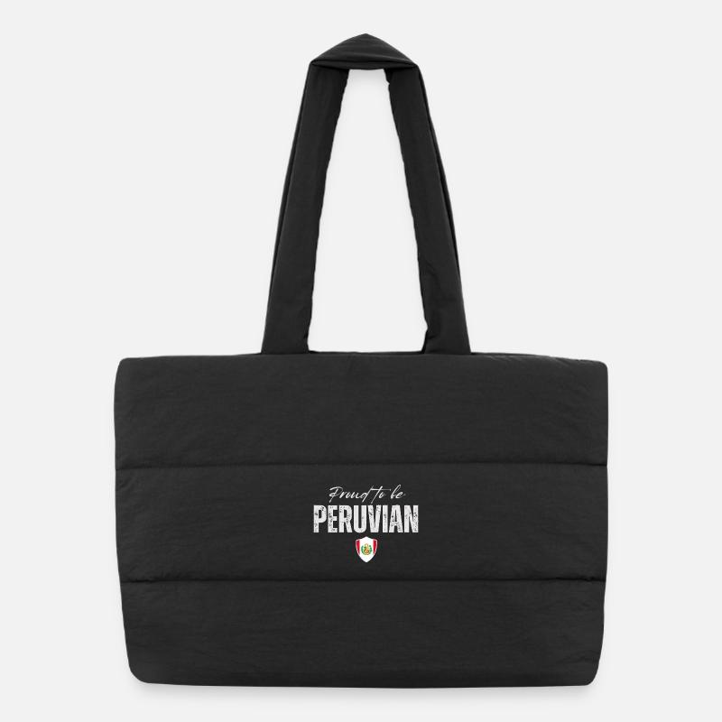 Fier Péruvien, Fabriqué au Pérou Sac shopping matelassé