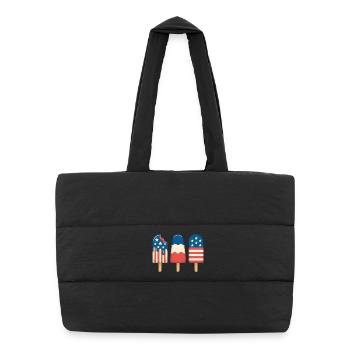 Cream Lover Independence Day 4th of July - Puffer Shopping Bag - black - Front