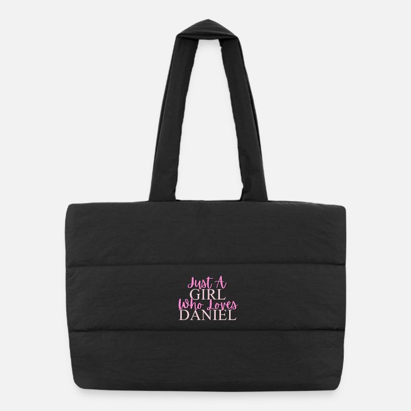 Inspirational Girly Quote Design - Puffer Shopping Bag - black