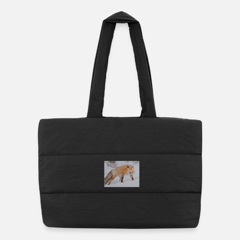 Renard des neiges Pixel Art Sac shopping matelassé
