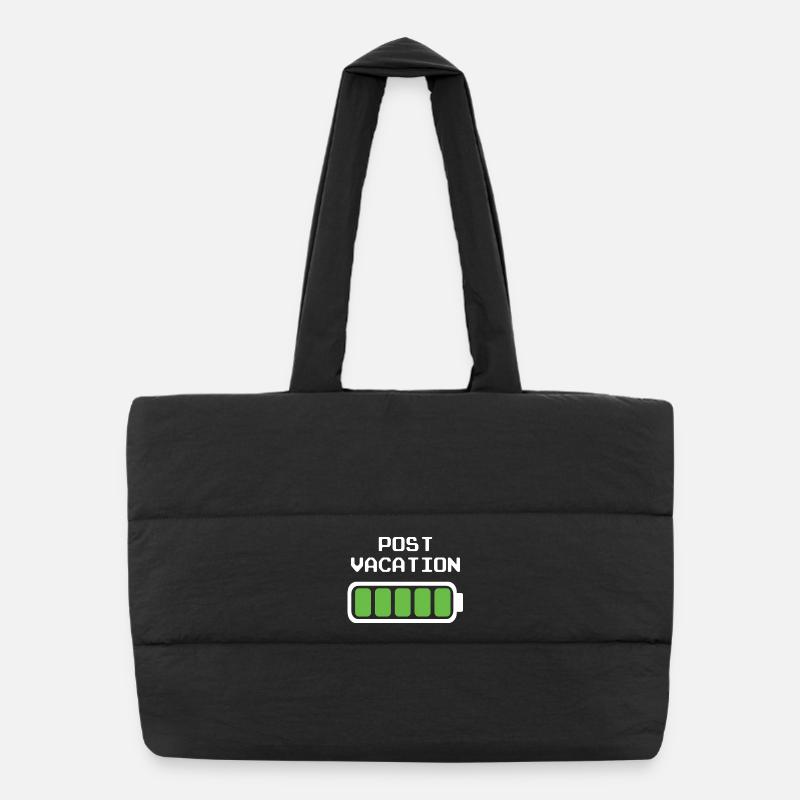 Post Vacation Design – Volle Batterieanzeige Puffer-Einkaufstasche