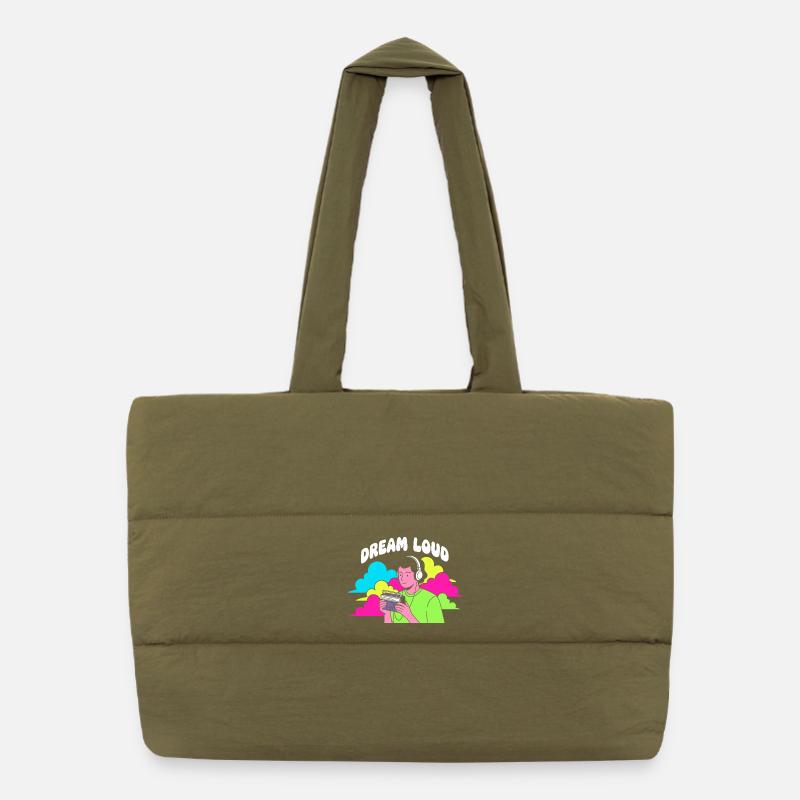 Dream Loud Neon Vibes Puffer Shopping Bag