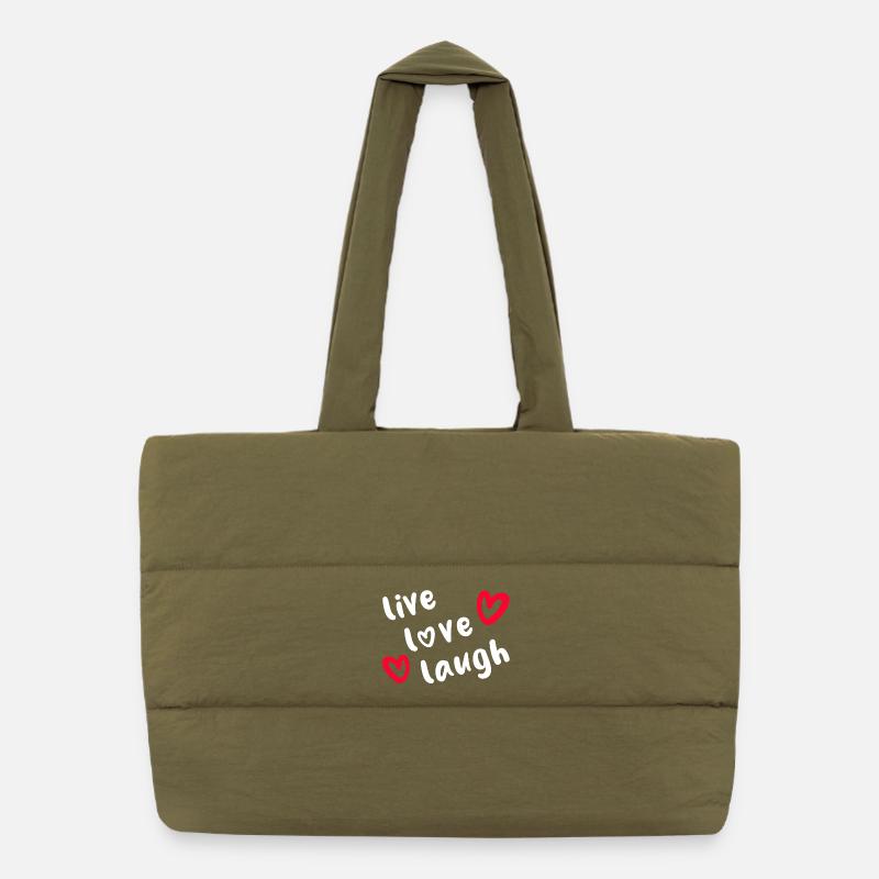 LIVE LOVE LAUGH - Ondes positives Sac shopping matelassé