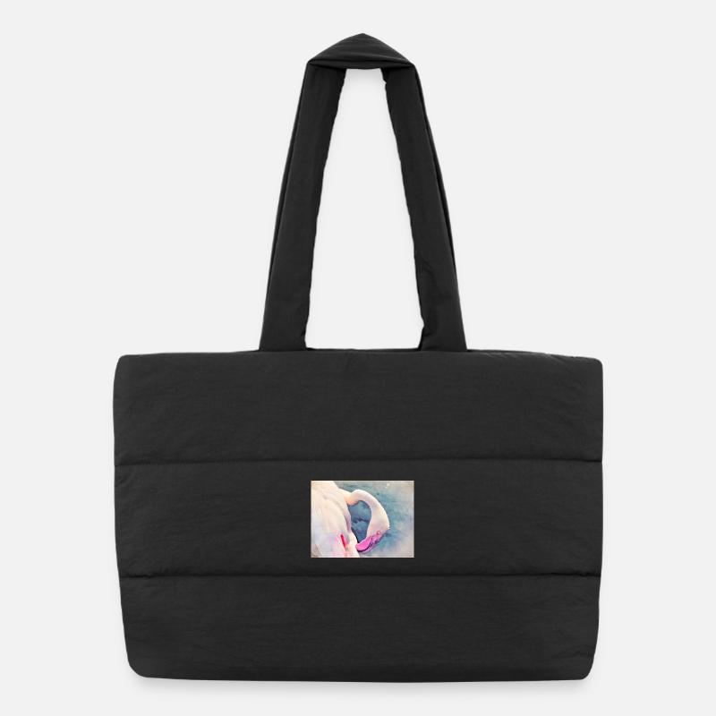 Flamingo Puffer Shopping Bag