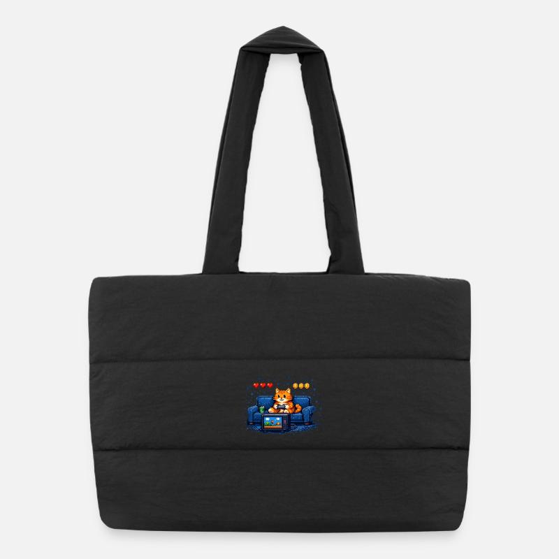Gaming Cat – PC Gamer Humor Puffer Shopping Bag