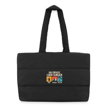 Paraglider ENJOY THE SIMPLE LIFE Funny - Puffer Shopping Bag - black - Front