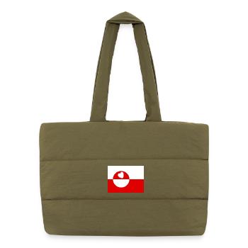 Groenland - Sac shopping matelassé - safari green - Devant