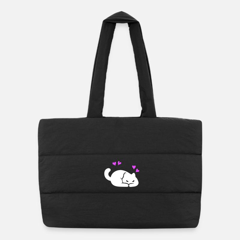 Katze Liebe Puffer-Einkaufstasche