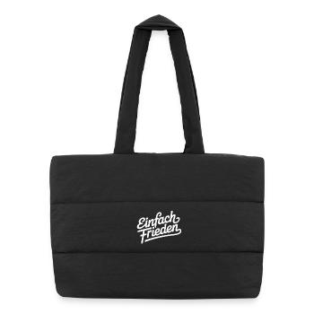 Simply peace – peace, humanity - Puffer Shopping Bag - black - Front