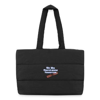 Skiez comme s’il neigeait demain - Sac shopping matelassé - noir - Devant