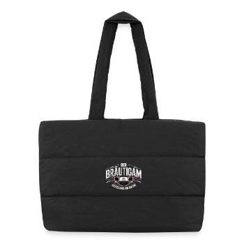 Marié Dernier jeu avant le mariage Enterrement de vie de garçon - Sac shopping matelassé - noir - Devant