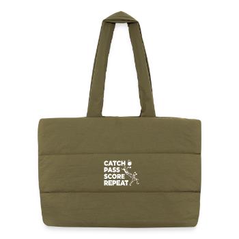 Handballspieler Motivation - Puffer-Einkaufstasche - safari Green - Vorne