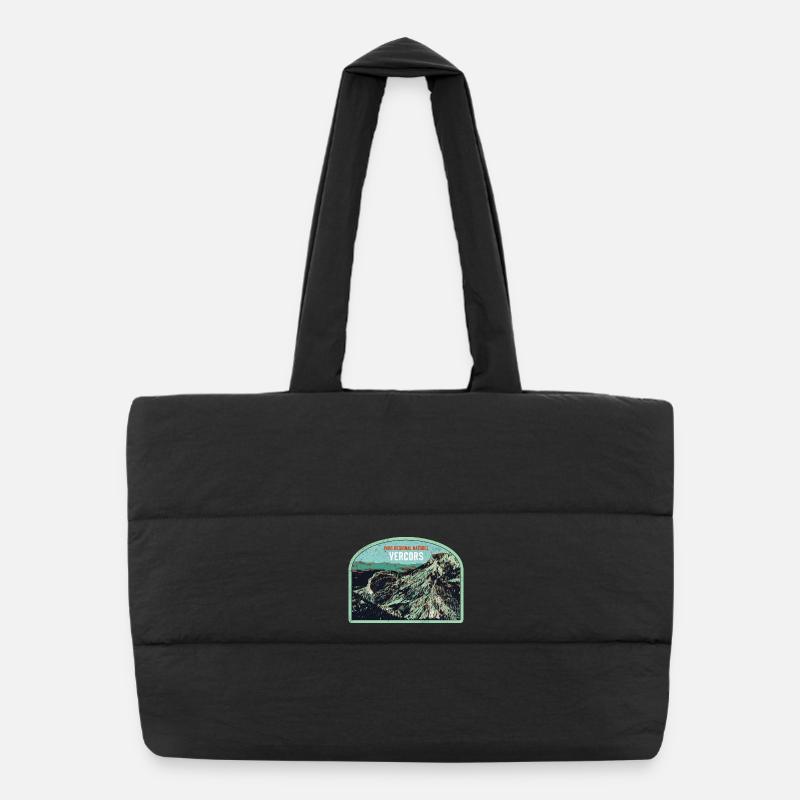 Original illustration Vercors Regional Park Puffer Shopping Bag